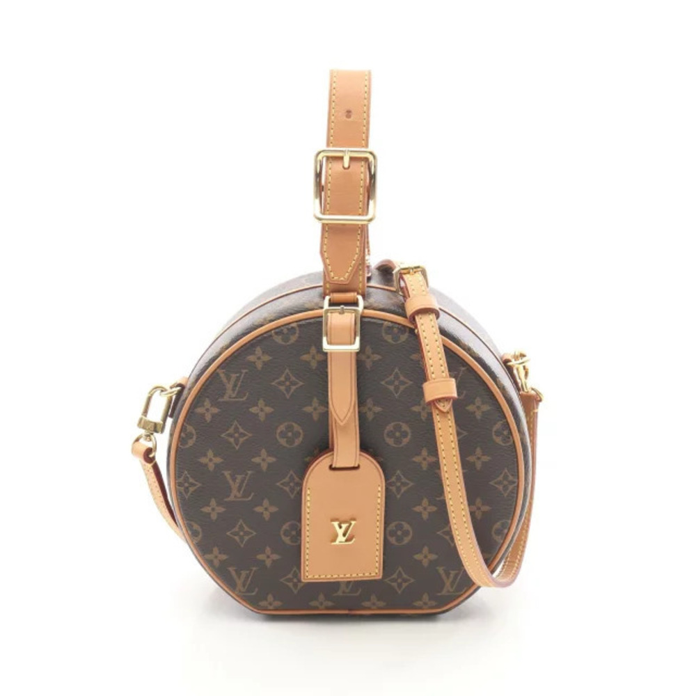 Louis Vuitton Boite Chapeau handbag canvas leather Monogram brown